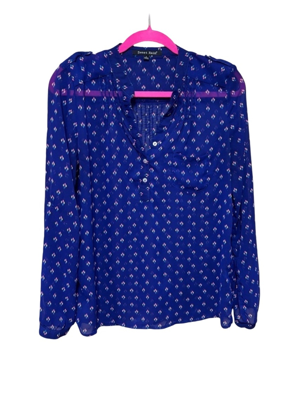 Sweet Rain Sheer Blouse